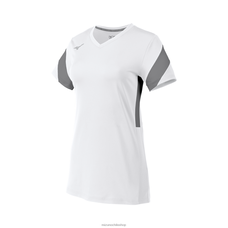 Mizuno camiseta balboa 6 voleibol manga corta sombra blanca (009i) juventud vestir ZH2D2405 Mizuno Zapatillas
