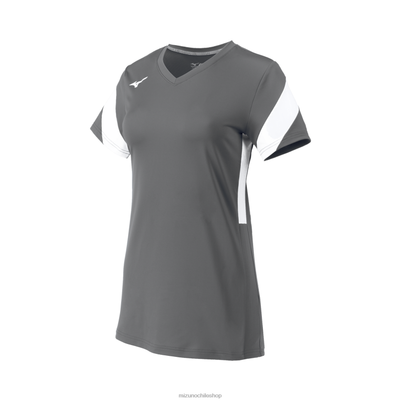 Mizuno camiseta balboa 6 voleibol manga corta sombra-blanco(9i00) mujer vestir ZH2D2313 Mizuno Zapatos De Futbol