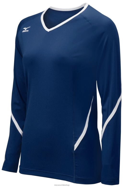 Mizuno camiseta de manga larga de generación techno azul marino-blanco(5100) juventud vestir ZH2D2410 Mizuno Chile