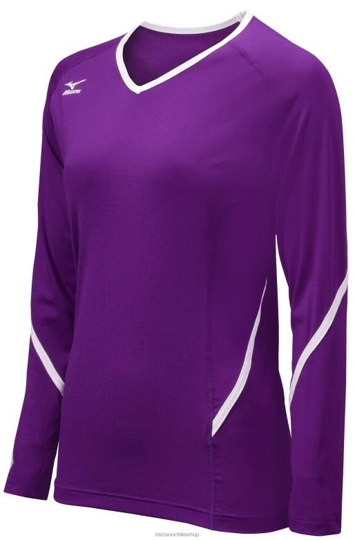 Mizuno camiseta de manga larga de generación techno blanco-morado(6000) juventud vestir ZH2D2413 Mizuno Chile