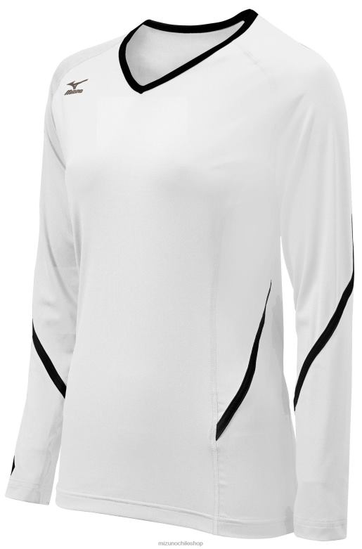 Mizuno camiseta de manga larga de generación techno blanco-negro(0090) juventud vestir ZH2D2406 Mizuno Zapatos De Futbol