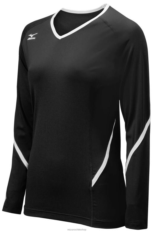 Mizuno camiseta de manga larga de generación techno blanco-negro(9000) juventud vestir ZH2D2416 Mizuno Chile