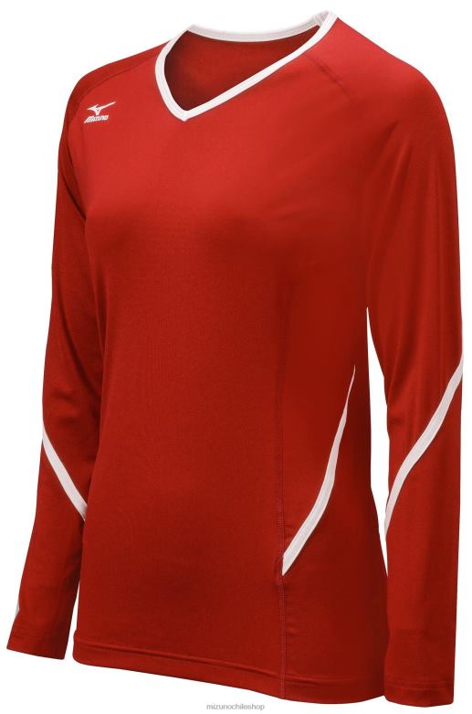 Mizuno camiseta de manga larga de generación techno rojo-blanco(1000) juventud vestir ZH2D2407 Mizuno Chile