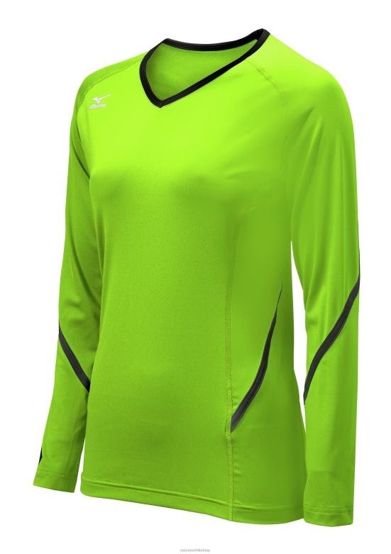 Mizuno camiseta de voleibol de manga larga Techno Generation eléctricoverde-negro(8d90) unisexo vestir ZH2D2363 Mizuno Zapatillas