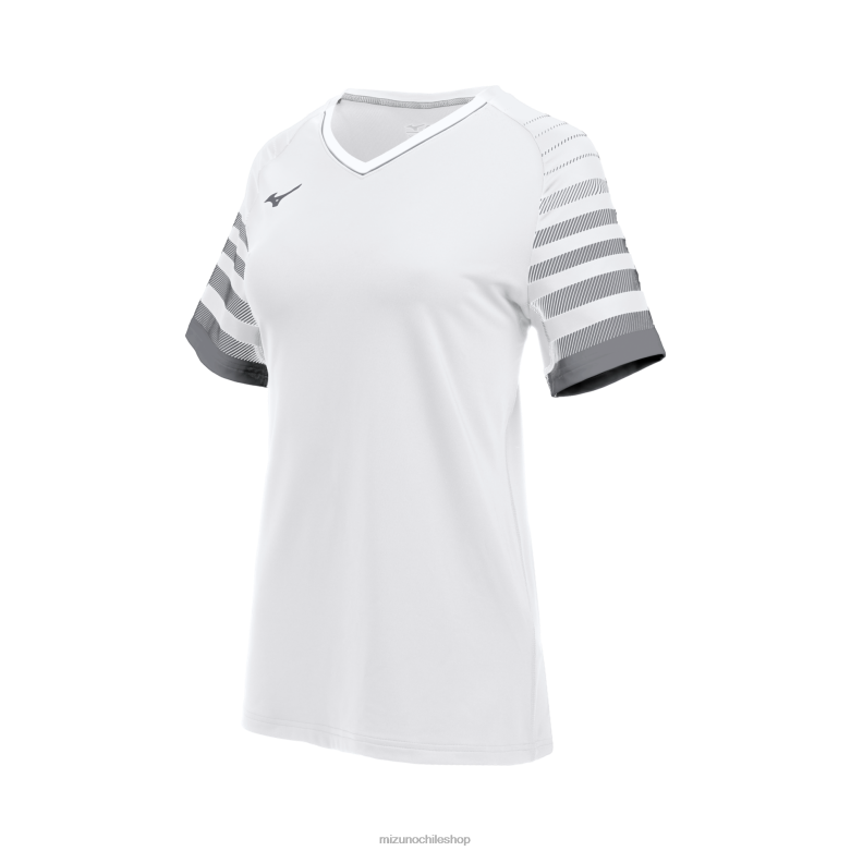 Mizuno camiseta de voleibol techno 8 manga corta sombra blanca (009i) mujer vestir ZH2D2335 Mizuno Chile