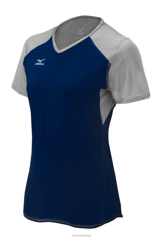 Mizuno camiseta de voleibol techno vi manga corta azul marino-plata(5173) unisexo vestir ZH2D2374 Mizuno Chile