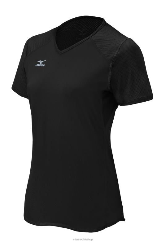 Mizuno camiseta de voleibol techno vi manga corta negro(9090) unisexo vestir ZH2D2372 Mizuno Zapatillas