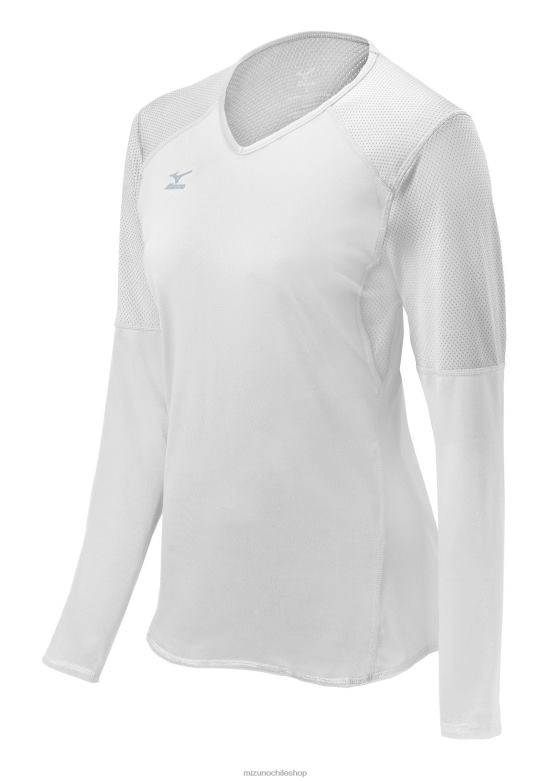 Mizuno camiseta de voleibol techno vi manga larga blanco(0000) unisexo vestir ZH2D2365 Mizuno Chile