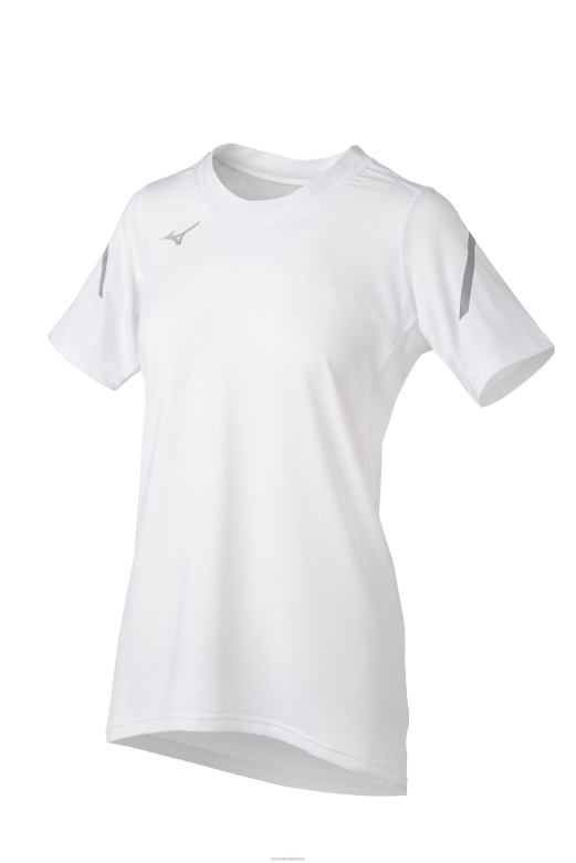 Mizuno camiseta de voleibol techno vii manga corta blanco(0000) unisexo vestir ZH2D2376 Mizuno Zapatos De Futbol