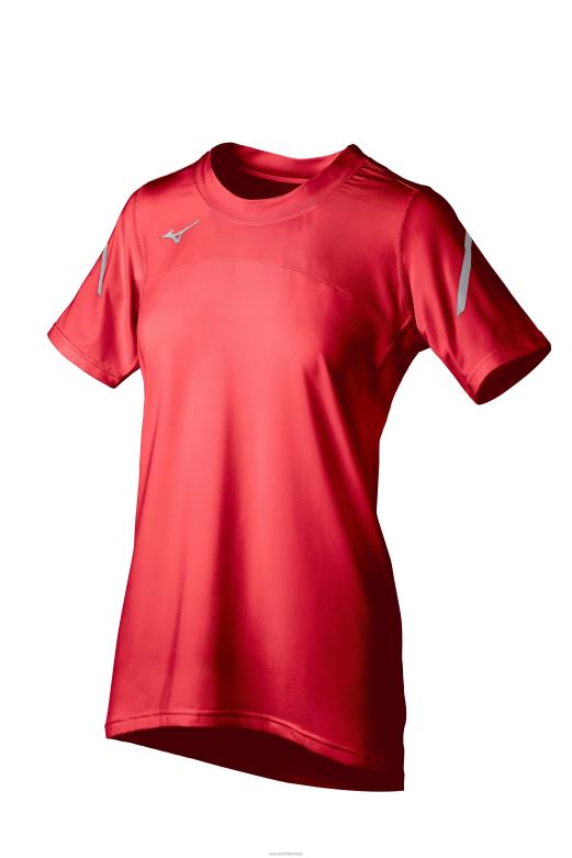 Mizuno camiseta de voleibol techno vii manga corta rojo(1010) unisexo vestir ZH2D2379 Mizuno Zapatos De Futbol