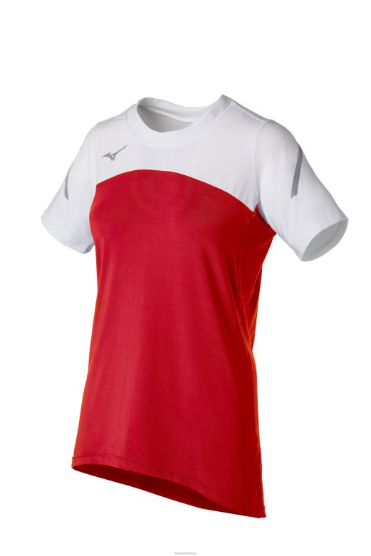 Mizuno camiseta de voleibol techno vii manga corta rojo-blanco(1000) unisexo vestir ZH2D2378 Mizuno Zapatillas