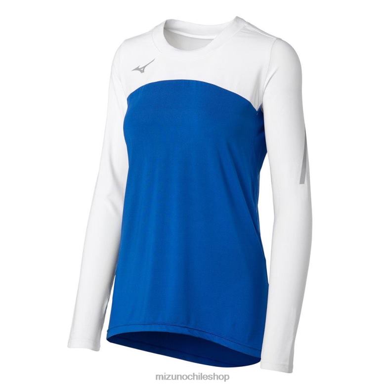 Mizuno camiseta de voleibol techno vii manga larga blanco real (5200) unisexo vestir ZH2D2350 Mizuno Chile