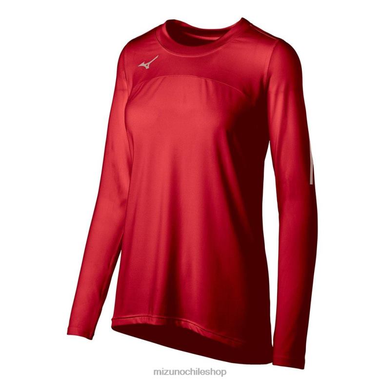Mizuno camiseta de voleibol techno vii manga larga rojo(1010) unisexo vestir ZH2D2345 Mizuno Zapatillas