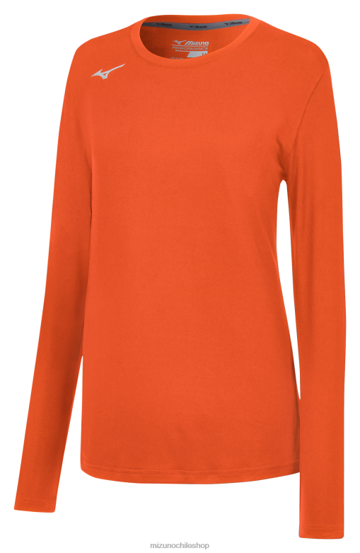 Mizuno camiseta de ataque de manga larga naranja (2020) mujer vestir ZH2D2277 Mizuno Zapatos De Futbol