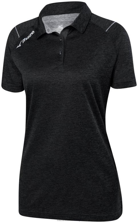 Mizuno polo de voleibol negro(9090) mujer vestir ZH2D2457 Mizuno Zapatos De Futbol