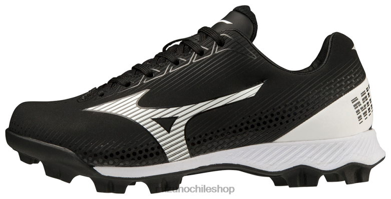 Mizuno Tacos de béisbol bajos moldeados para niños Wave Lightrevo TPU Junior blanco-negro(9000) unisexo zapatos ZH2D1625 Mizuno Zapatillas