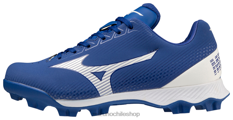 Mizuno Tacos de béisbol bajos moldeados para niños Wave Lightrevo TPU Junior blanco real (5200) unisexo zapatos ZH2D1624 Mizuno Chile