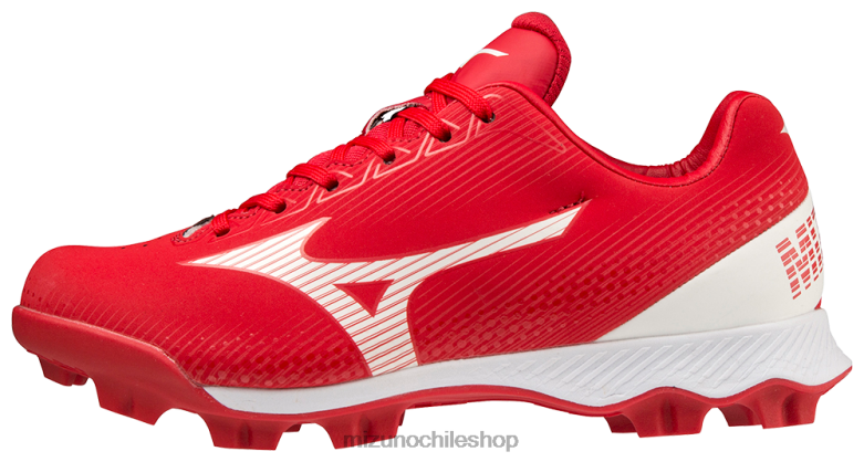 Mizuno Tacos de béisbol bajos moldeados para niños Wave Lightrevo TPU Junior rojo-blanco(1000) unisexo zapatos ZH2D1622 Mizuno Zapatillas