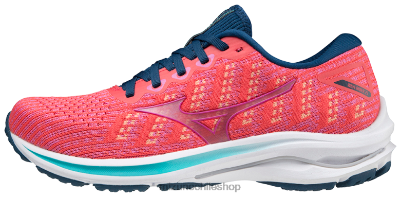 Mizuno Zapatilla para correr Wave Rider 25 Waveknit. cayena-rosa flox(271r) mujer zapatos ZH2D158 Mizuno Zapatillas