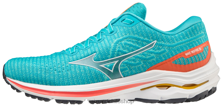 Mizuno zapatilla para correr wave inspire 18 waveknit turquesa(4j4j) mujer zapatos ZH2D149 Mizuno Zapatillas
