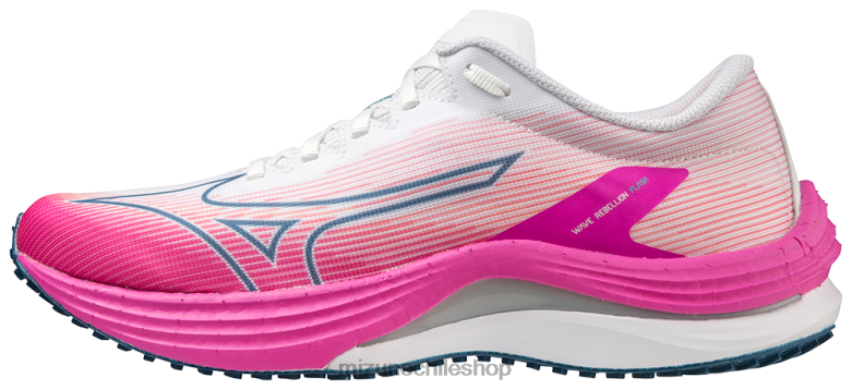 Mizuno zapatilla para correr wave rebellion flash blanco-plata(0073) mujer zapatos ZH2D40 Mizuno Chile