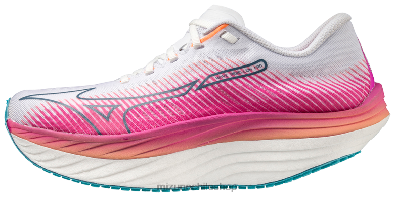Mizuno zapatilla para correr wave rebellion pro blanco-plata(0073) mujer zapatos ZH2D38 Mizuno Zapatillas