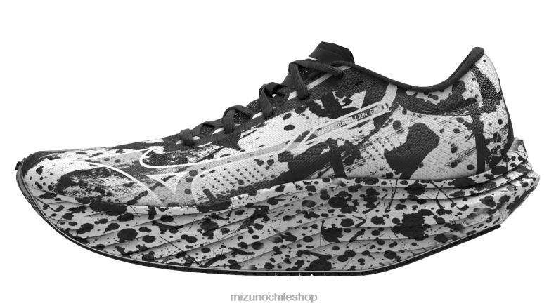 Mizuno zapatilla para correr wave rebellion pro kakizome pb blanco-negro(0090) unisexo zapatos ZH2D35 Mizuno Zapatillas