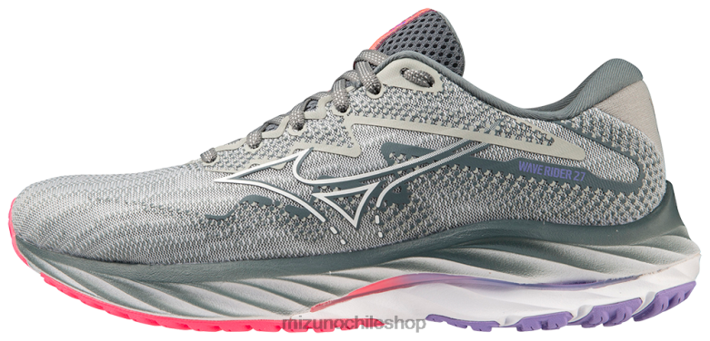 Mizuno zapatilla para correr waverider 27 d azul perla-blanco(5f00) mujer zapatos ZH2D24 Mizuno Zapatos De Futbol