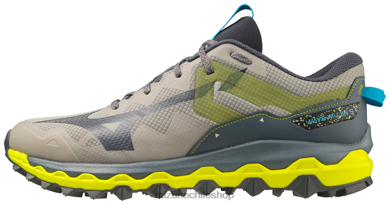 Mizuno zapatilla trail running wave mujin 9 gris fantasma-azul degradado (9dre) hombres zapatos ZH2D1 Mizuno Chile