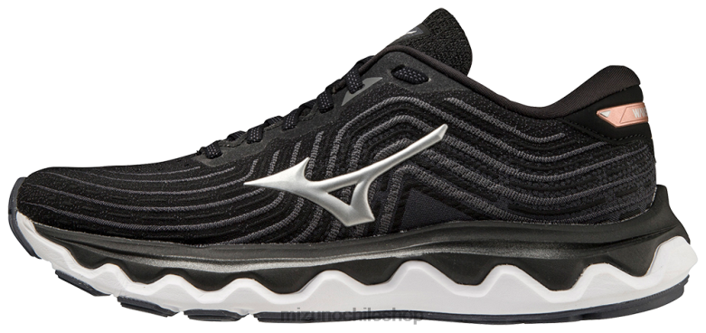 Mizuno zapatillas para correr wave horizonte 6 d negro-plata(9073) mujer zapatos ZH2D129 Mizuno Zapatos De Futbol