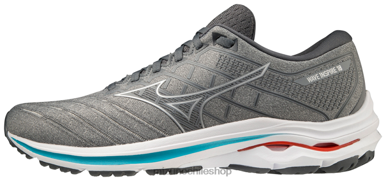 Mizuno zapatillas para correr wave inspire 18 2e último gris-plata (ug73) hombres zapatos ZH2D134 Mizuno Zapatillas