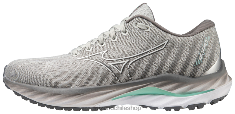 Mizuno zapatillas para correr wave inspire 19 blanco niebla (hm00) mujer zapatos ZH2D53 Mizuno Zapatillas