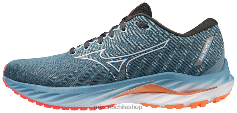 Mizuno zapatillas para correr wave inspire 19 deslumbrante azul-blanco (5b00) hombres zapatos ZH2D42 Mizuno Zapatos De Futbol