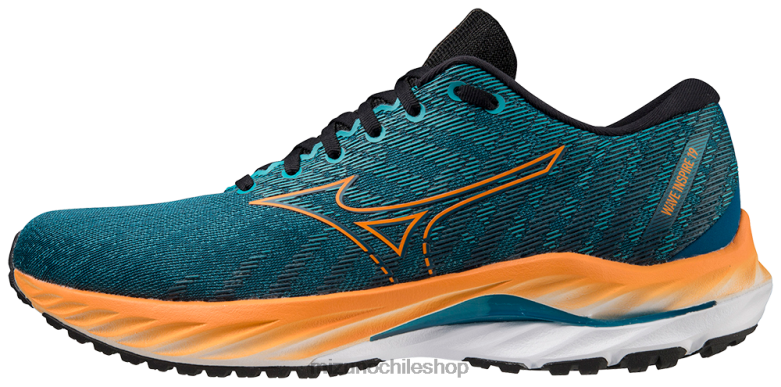 Mizuno zapatillas para correr wave inspire 19 pájaro-del-paraíso-azul-tinta(5322) hombres zapatos ZH2D44 Mizuno Zapatillas