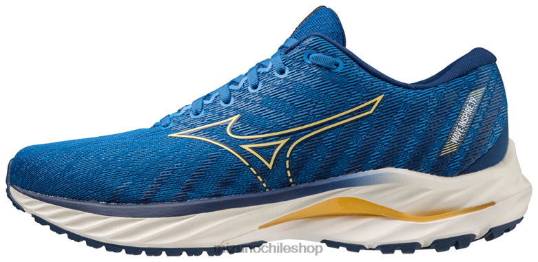 Mizuno zapatillas para correr wave inspire 19 snorkelazul-palemarigold(sk2b) hombres zapatos ZH2D45 Mizuno Zapatos De Futbol