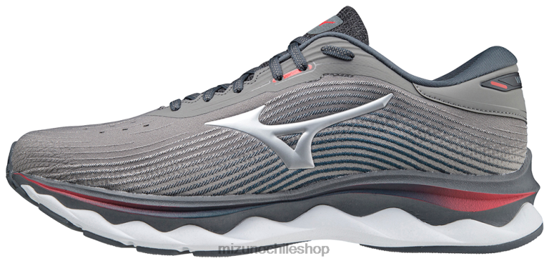 Mizuno zapatillas para correr wave sky 5 gris acero(9m9m) hombres zapatos ZH2D154 Mizuno Chile