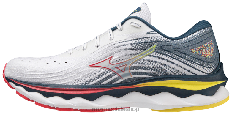 Mizuno zapatillas para correr wave sky 6 hibisco blanco(002m) mujer zapatos ZH2D81 Mizuno Zapatos De Futbol