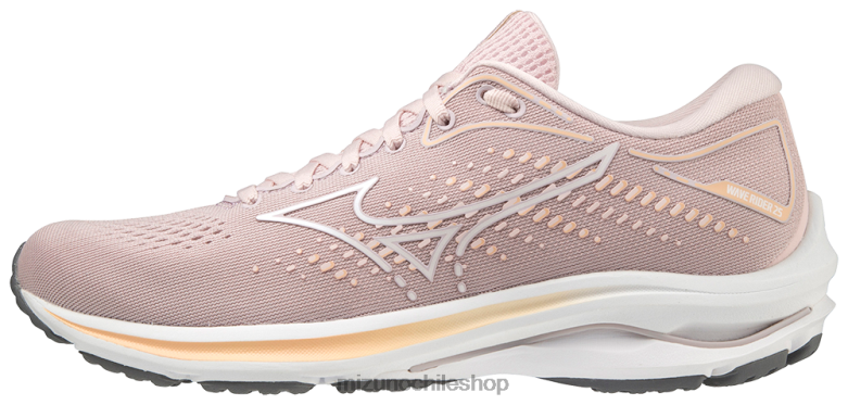 Mizuno zapatillas para correr waverider 25 blanco-lila pálido(6k00) mujer zapatos ZH2D162 Mizuno Zapatos De Futbol