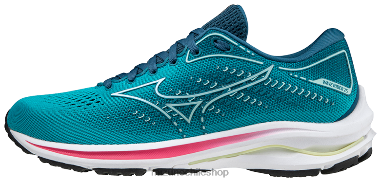 Mizuno zapatillas para correr waverider 25 lagoagua azul-clara (lkcw) mujer zapatos ZH2D165 Mizuno Zapatos De Futbol