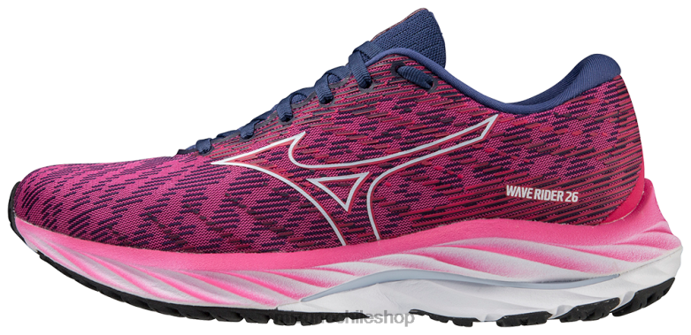 Mizuno zapatillas para correr waverider 26 festivalfucsia-halógenoazul(6whg) mujer zapatos ZH2D107 Mizuno Zapatillas