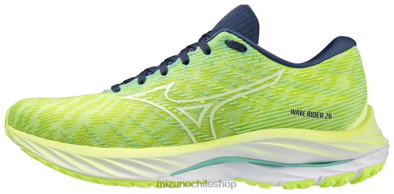 Mizuno zapatillas para correr waverider 26 neolima-blanco(4m00) mujer zapatos ZH2D108 Mizuno Zapatos De Futbol