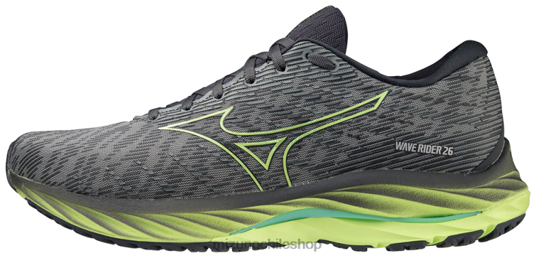 Mizuno zapatillas para correr waverider 26 ultimategrey-neolime(ug4m) hombres zapatos ZH2D118 Mizuno Chile