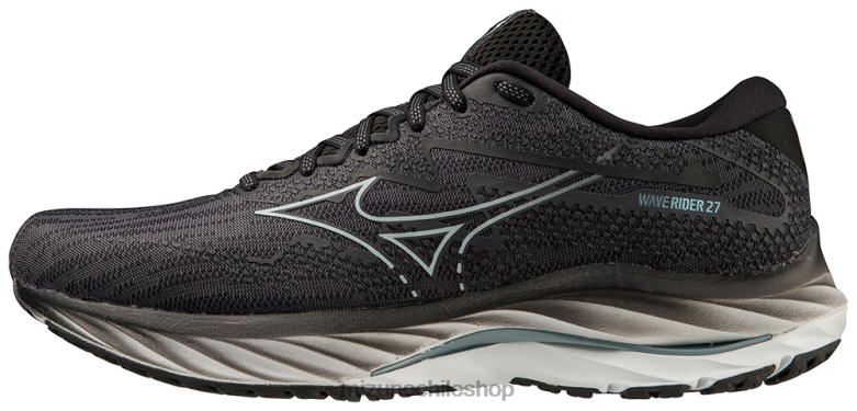 Mizuno zapatillas para correr waverider 27 2e ébano-ilusiónazul (eyib) hombres zapatos ZH2D13 Mizuno Chile