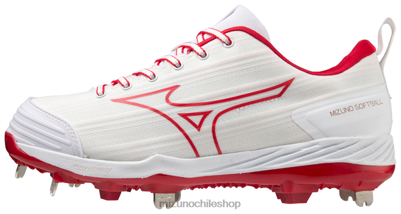 Mizuno barrer 6 tacos de softbol de metal bajo blanco-rojo(0010) mujer zapatos ZH2D2167 Mizuno Chile Mizuno barrer 6 tacos de softbol de metal bajo blanco-rojo(0010) mujer zapatos ZH2D2167 Mizuno Chile