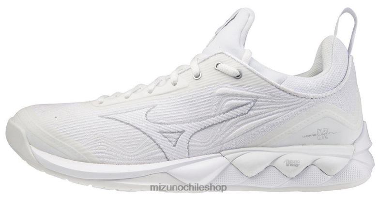 Mizuno zapato de voleibol wave luminoso 2 blanco-plata(0073) mujer zapatos ZH2D2201 Mizuno Zapatillas